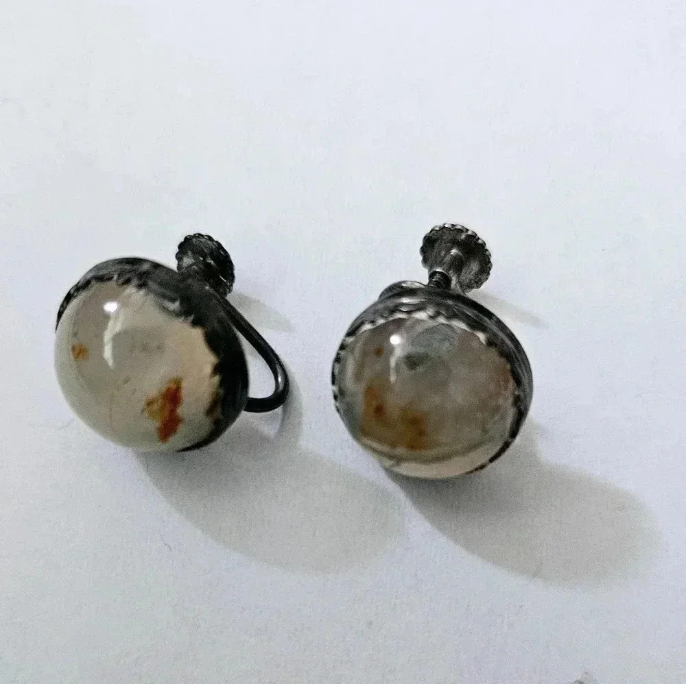 Vintage Necklace & Earring 3 pcs set Pendent Scandinavian Rock. - Picture 2 of 9